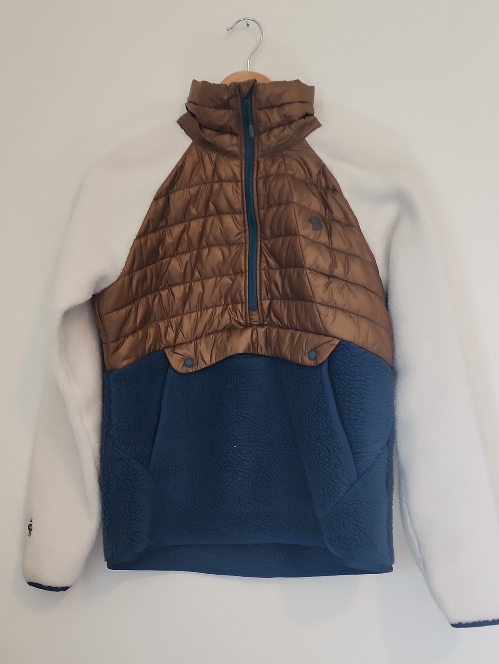 Womens Moutain Hardware  Puffer & Fleece Jacket - Copper, Dark Teal, Cream